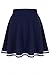 Super Cute Stripe Trim A-line Flared Skater Mini Skirt
