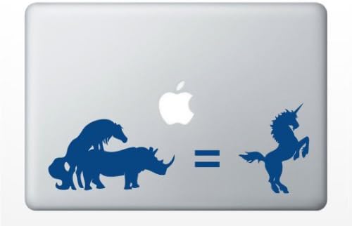 Unicorn = Rhino Laptop Decal | Car Vinyl Sticker (Dark Blue)