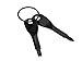 Pocket Tool Mini Tool Screwdriver Set 2 Key Stainless Steel Keychain EDC Outdoor Multifunction Keychain (Black)