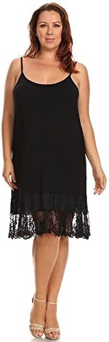 Solid Lovely Crochet Lace Layered Trim Crop Top Extender Cami Tank Top