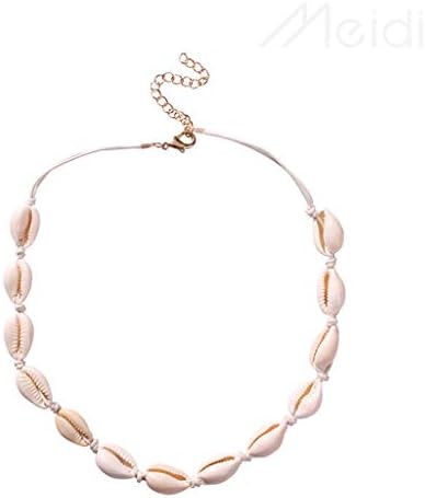 Yaseking Beach Shell Necklace,Hawaii Beach Natural Shell Choker Handmade Rope Necklace Jewelry for Women Girls
