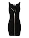 TAM WARE Women Slim Fit Zip Up Bodycon Mini Dress TWCWD079-BLACK-US M