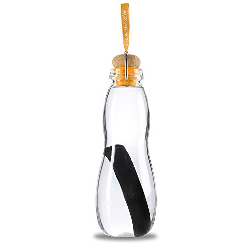 Black+Blum Eau Good Glass - Charcoal Filter Water Bottle - Orange