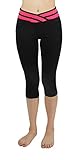 4How Women's Yoga Capris Fitness Leggings Exercise Pants Black(ships from US )