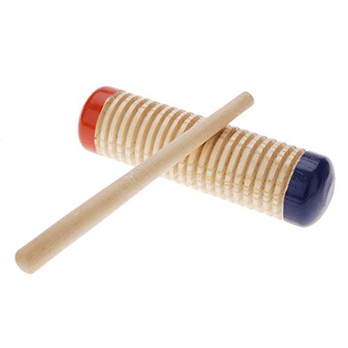 difcuyg5Ozw Wooden Guiro Shaker Cylinder Croak Frog Musical Instrument Education Kids Early Educational Toy - Thumbnail 3