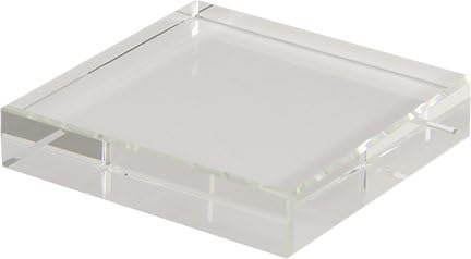 Glass Eye Studio Crystal Square Block Base 4"x4" Stand