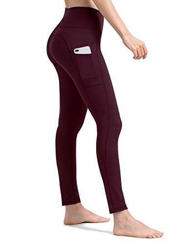 ALONG FIT Yoga Pants for Women with Cell Phone Pockets Yoga Leggings for Workout Running 4 Way Stretch