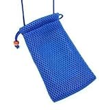 Sea star Blue Fashionable Grid Breathable case bag pouch/ Neck Strap for Cellphone /Iphone 6/Iphone 6s/Iphone5/ Digital Camera … (blue)