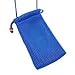 Blue Fashionable Grid Breathable case bag pouch/ Neck Strap for Cellphone /Iphone 6/Iphone 6s/Iphone5/ Digital Camera