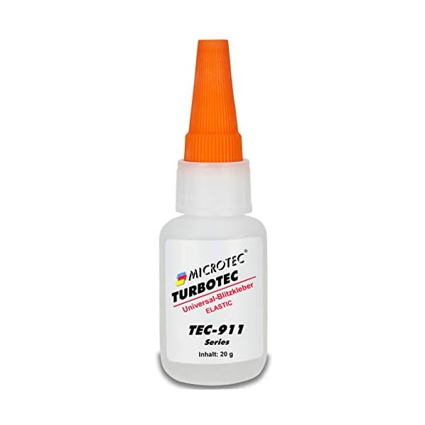 Microtec® Turbotec-911 Elastic Sekundenkleber | 20g | die perfekte Lösung für flexible Verklebungen | für Gummi, Leder…
