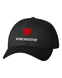 I Love Heart Winchester United Kingdom City Embroidered Cap Hat Black
