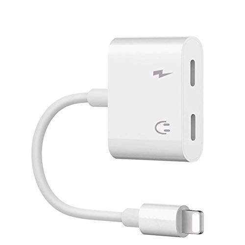 [Apple MFi Certified]Headphone Adapter for Phone X/XS Splitter Earphone Extender Adapter Music Charger Headphone Accessories for Phone X/8/8plus/7/7plus Support Music+Charge+Call+Volume Control Suppor