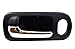 PT Auto Warehouse HO-2572MA-FL - Inside Interior Inner Door Handle, Black Housing with Chrome Lever - with Power Lock Hole, 4-Door Sedan, Driver Side Front