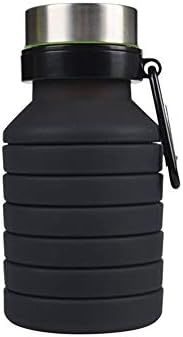 Honfill Collapsible Water Bottle, Leakproof Portable Silicone Bottles with Carabiner
