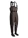 OXYVAN Waders Waterproof Lightweight Fishing Waders with Boots Bootfoot Hunting Chest Waders for Men Women (Small, Brown)