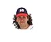 Eastbound & Down Kenny Powers 55 Baseball Cap Hat with Mullet Wig Multi