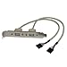 StarTech.com 2 Port USB A Female Slot Plate Adapter - USB panel - USB (F) to 5 pin in-line (F) - USBPLATE