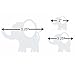 Bobee Baby Elephant Wall Decals for Nursery Decor, Kids Room, Royal Blue, 5-pack