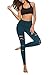 DIBAOLONG Womens High Waist Yoga Pants Cutout Ripped Tummy Control Workout Running Yoga Skinny Leggings Navy Sthumb 4