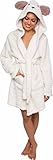 Silver Lilly Animal Hooded Robe - Plush Short Lamb