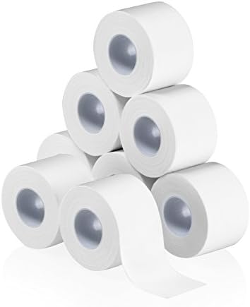 Professional Grade Athletic Sports Tape – 8-Roll Bundle - Hypoallergenic – Latex Free – Easy on the Skin – Reliable Tensile Strength – Used by Pro Athletes & Coaches - 1.5”x10 yard –By FlexTrek Gear