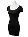 DRESSIS Women's Round Neck Short Sleeve Bodycon Slim Mini Dress S-2XL (14 Colors)