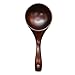 Pomeat Large Wooden Soup Ladle, Dark Brown Wood