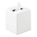 InterDesign Facial Tissue Box Holder – Modern Tissue Box Cover for Bathroom, Bedroom or Office, White