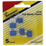 Bussmann ATM-15 ATM Automotive Blade Fuse - 15 Amp, 5 Pack (Tin)