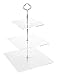 Jusalpha® 3 Tier Strong Acrylic Square Cupcake Stand, Dessert Display Tower (Silver Version 2, 1) 3SS-V2