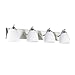 OSTWIN 4 Light Vanity Lighting Fixture for Bathroom, Bedroom, Makeup Dressing Table, Wall Mounted Interior Light, Over Mirror Modern Wall Sconce, Opal Glass Shade, Satin Nickel Finish, UL Listed