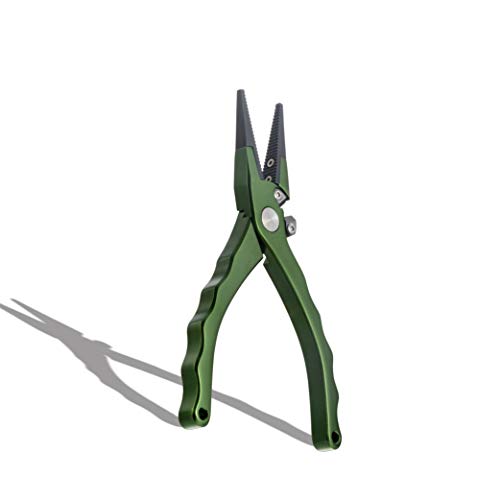 BITE Angelzubehör, professionelle Aluminium-Salzwasser-Angelzange, federbelastete Gummi-Einsatzgriffe… – Bild 5