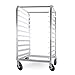 ARKSEN Commercial Kitchen 10 Tier Bun Pan Half Height Rack Sheet Aluminum w/Brake Wheels