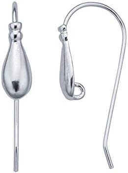 Sterling Silver Teardrop Earwire Hooks