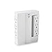 Uninex PS108 6-Outlet Swivel Side Socket Surge Protector Wall Tap, ETL Listed