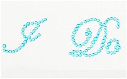 Diomate(TM) 2 Pieces of Wedding Rhinestone Shoe Decals Stickers-"I Do" &amp; "Me Too", Blue+White