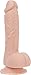 Pure Love 7.5 Inch Textured Silicone Dildo with Suction Cup, Beige Color, Adult Sex Toy