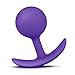 Blush Novelties Luxe - Satin Smooth Silicone Wearable Anal Vibra Plug with Jiggle Ball Sex Toy for Denial Play - Purple