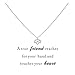 Zealmer 14K White Gold Plated Infinity Heart Pendant Necklace for Women