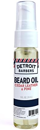 Beard Oil Cedar, Leather &amp; Pine - No Mess Pump Travel - Beard Grooming Oil 1oz - Leave-In Beard Conditioner