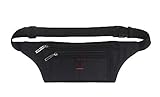 niceEshop Waterproof Sporty Running Waist Pack Bag Money Belt for iPhone ,Khiki (black)