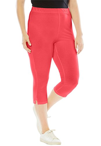 Stretch Capri Leggings Coral 