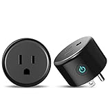 Smart Plug Wifi Power Socket Outlet Works with Amazon Alexa and IFTTT & Google Home - 2 Packs Mini Smart Wifi Plug For Smart Home Automation- Control Devices by Voice/App Anywhere with Timer Function