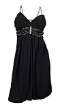 eVogues Black Wrap Bodice Empire waist plus size Dress