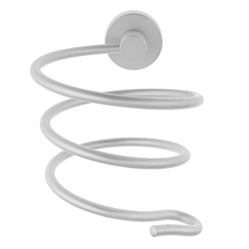 MonkeyJack Durable Aluminum Hair Dryer Blower Holder Organizer Stand Rack Wall Mounted with Screws Nuts