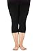 Zando Women's Lightweight 3/4 Length Basic Plus Size Breathable Leggings Comfort Modal Basic Pants Stretch Capri