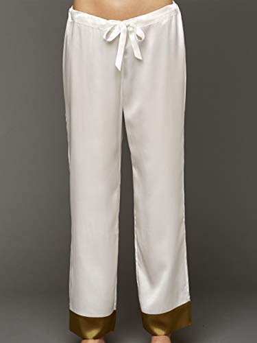 Julianna Rae Women's My Newest Crush 100% Silk Pajamas, Gardenia, L