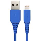 AmazonBasics Lightning to USB A Cable, MFi Certified iPhone Charger, Blue, 4 Inch