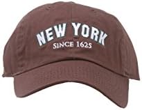 New York 1625 Vintage Baseball Cap (25 Styles Available) (PureBrown/Silver)