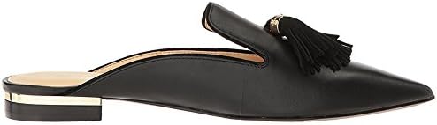 Mavirs Mule Slides, Womens Backless Slip On Loafers Tassels Pointed Toe Slipper Shoes